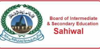BISE Sahiwal Board 10th Class Result 2019 Online