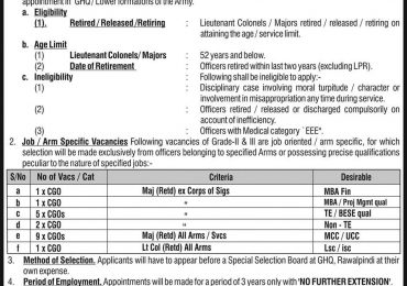 Retired Army Officer Jobs As A Civilian Gazetted Officer 2019Retired Army Officer Jobs As A Civilian Gazetted Officer 2019