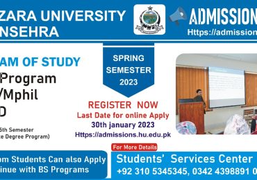 Hazara University Admission 2025