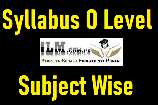 Syllabus O Level 2025