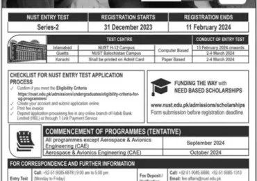 NUST University Karachi Admission 2025