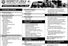 University Of Loralai Admission 2026