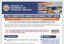 UET Peshawar Entry Test Date 2026